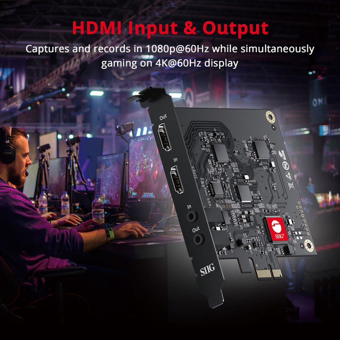 SIIG Live Game HDMI Capture PCIe Card 1080p