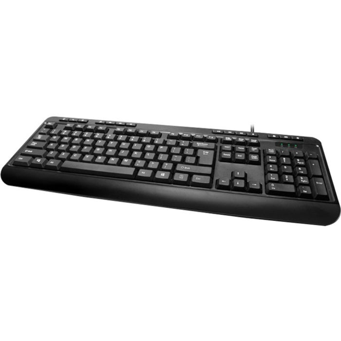 Adesso AKB-132 - Spill-Resistant Multimedia Desktop Keyboard (PS/2)