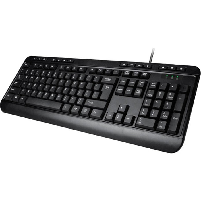 Adesso AKB-132 - Spill-Resistant Multimedia Desktop Keyboard (PS/2)