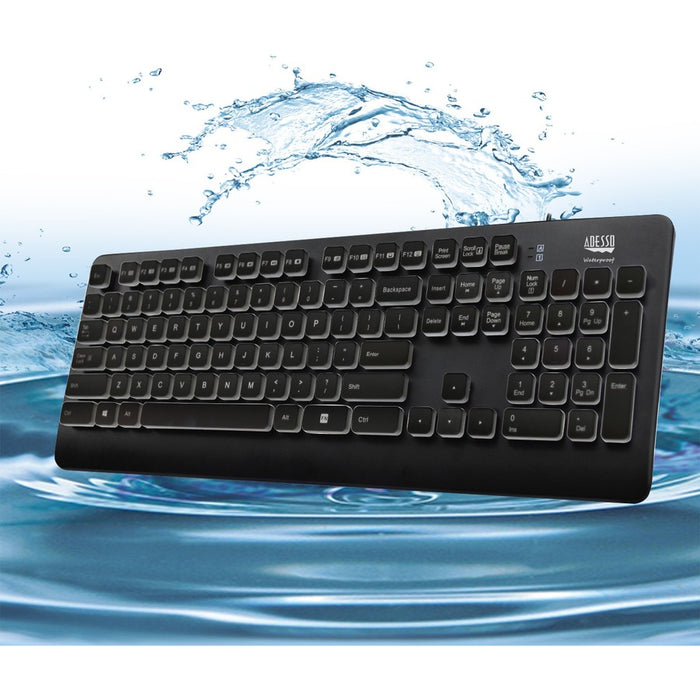 Adesso Antimicrobial Waterproof Keyboard