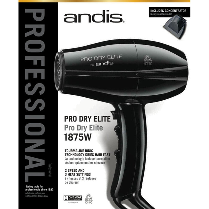 Andis Pro Dry Elite 1875W Tourmaline Ionic Hair Dryer