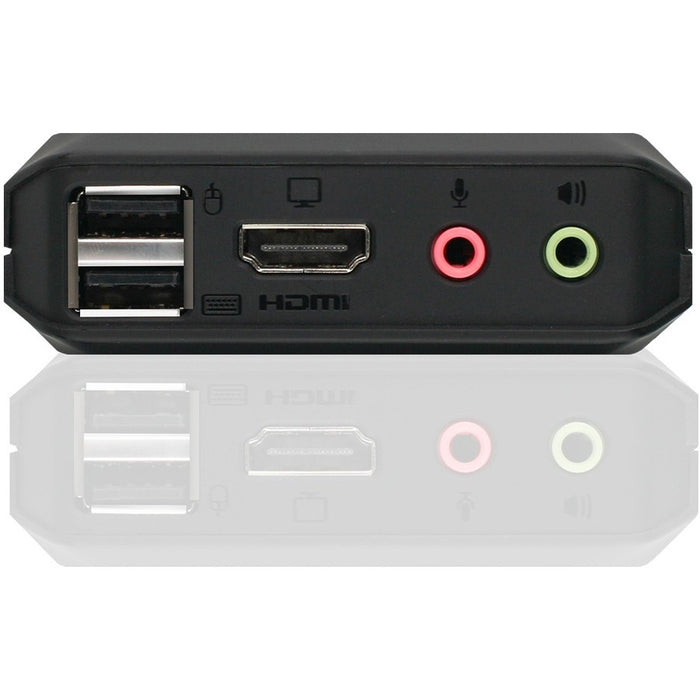 IOGEAR 2-Port 4K KVM Switch with HDMI, USB and Audio Connections