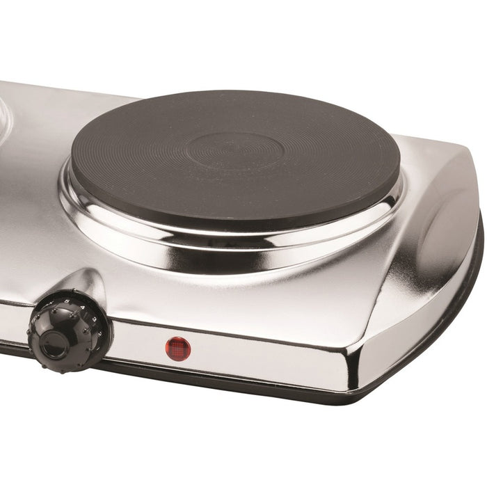 Brentwood TS-372 1440w Electric Double Hot Plate, Silver