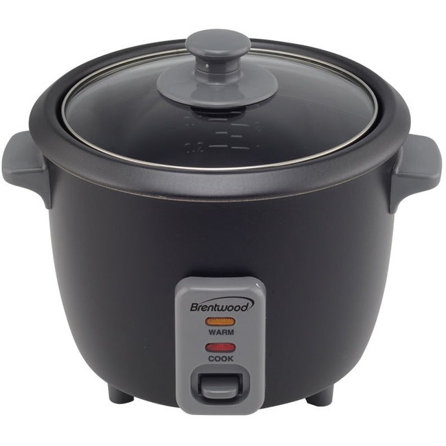 Brentwood TS-700BK 4-Cup Uncooked/8-Cup Cooked Rice Cooker and Food Steamer, Black