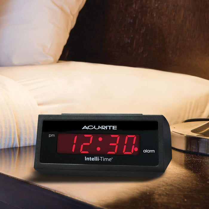 AcuRite 5-inch Intelli-Time Alarm Clock