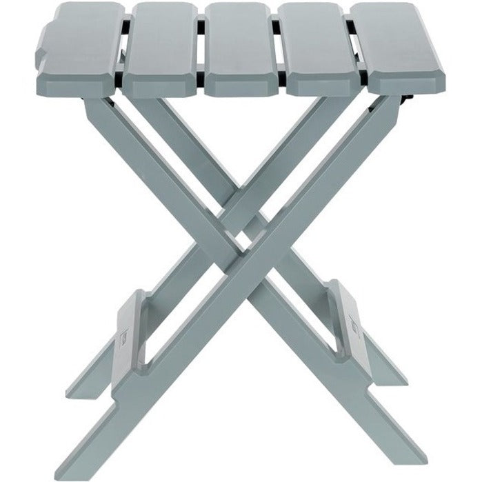 Camco Quick-Folding Plastic Adirondack Style Table, Small, Gray