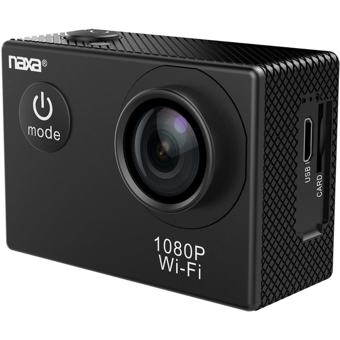 Naxa NDC-409 Digital Camcorder - 2" LCD Screen - CMOS - Full HD - Shiny Black
