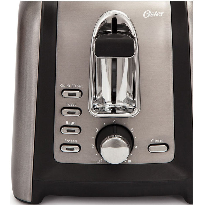 Oster Black Stainless Collection 4-Slice Long Slot Toaster
