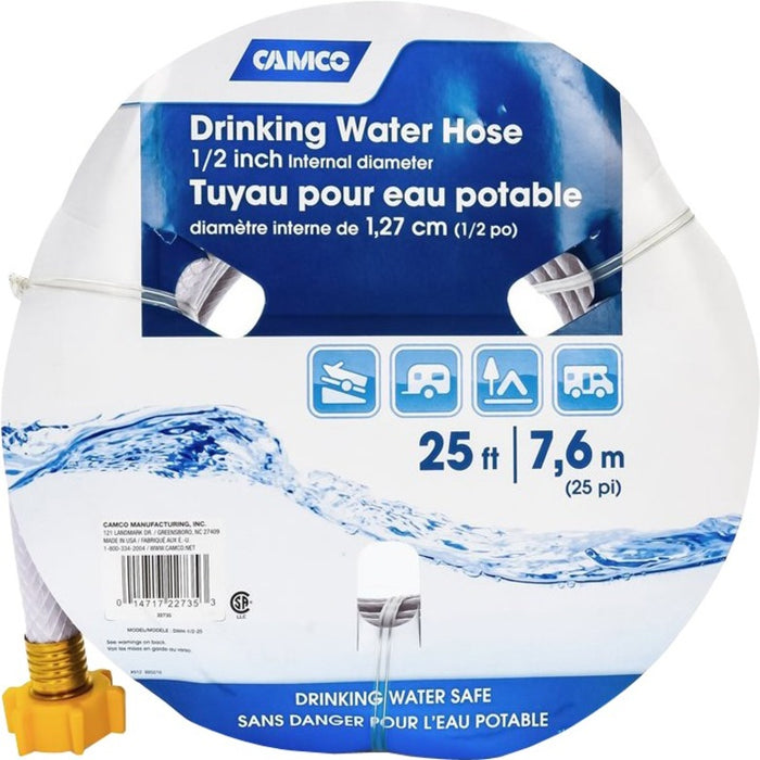 Camco TastePURE 25' Drinking Water Hose - 1 / 2" ID Bilingual LLC