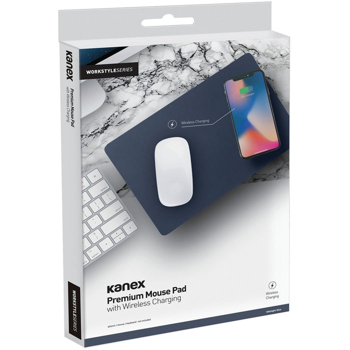 Kanex Premium Mouse Pad with Wireless Charging, Midnight Blue