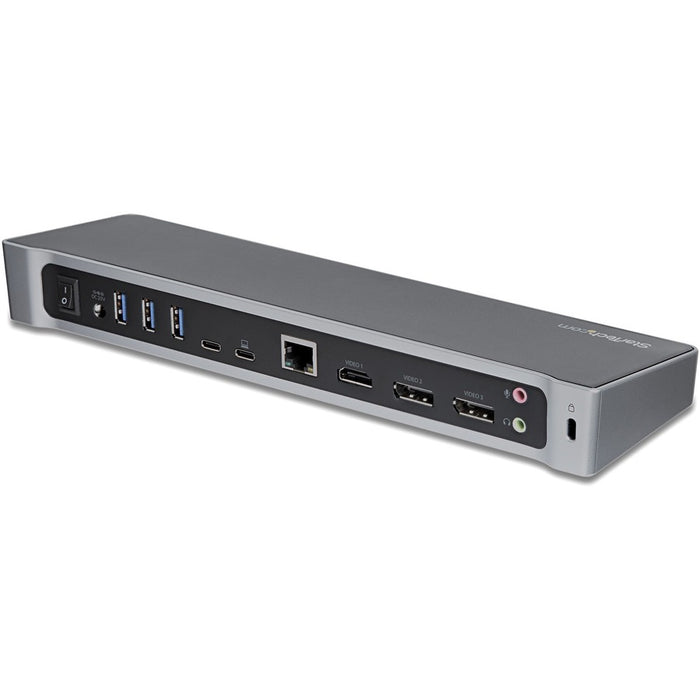 Star Tech.com USB-C Dock - 4K Triple Monitor USB Type-C Docking Station with Dual DisplayPort & HDMI - 100W Power Delivery - 5x USB 3.0 Hub