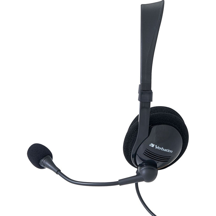 Verbatim Stereo Headset with Microphone and In-Line Remote