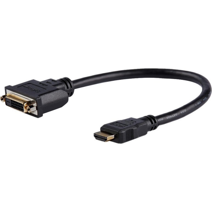 StarTech.com 8in (20cm) HDMI to DVI Adapter, DVI-D to HDMI (1920x1200p), 10 Pack, HDMI Male to DVI-D Female Cable, HDMI to DVI Cord, Black