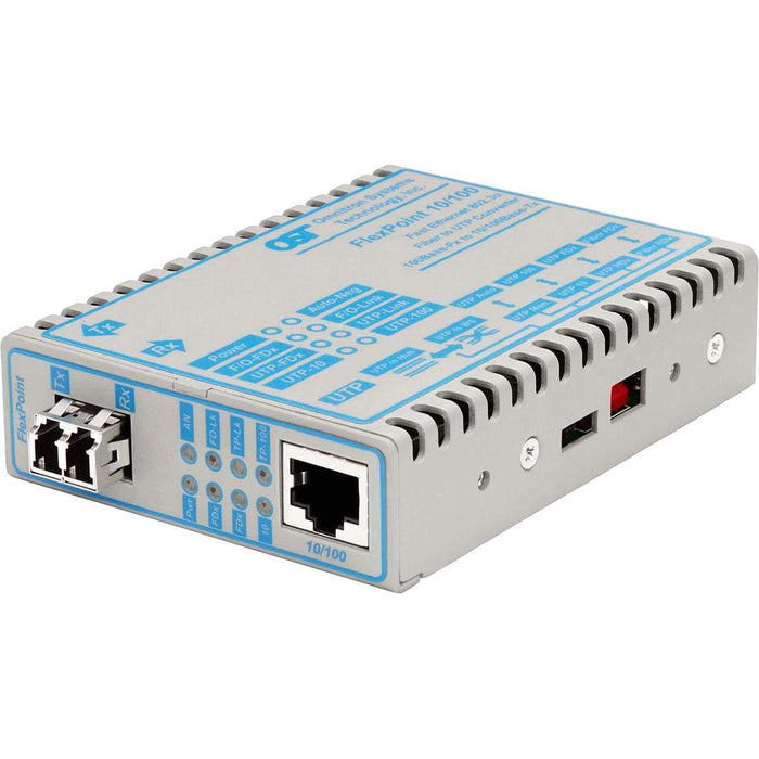 FlexPoint 10/100 Ethernet Fiber Media Converter RJ45 LC Multimode 5km