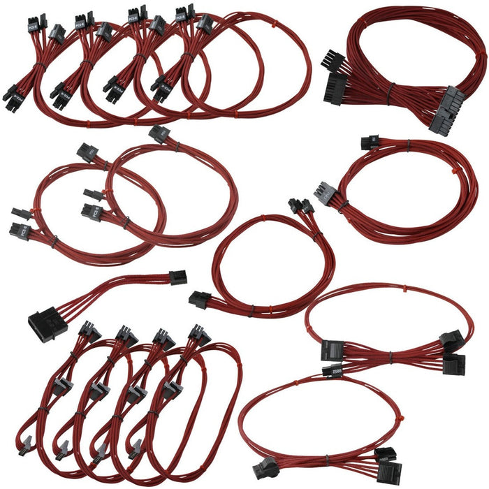 EVGA GS/PS (850/1050/1000) Red Power Supply Cable Set (Individually Sleeved)