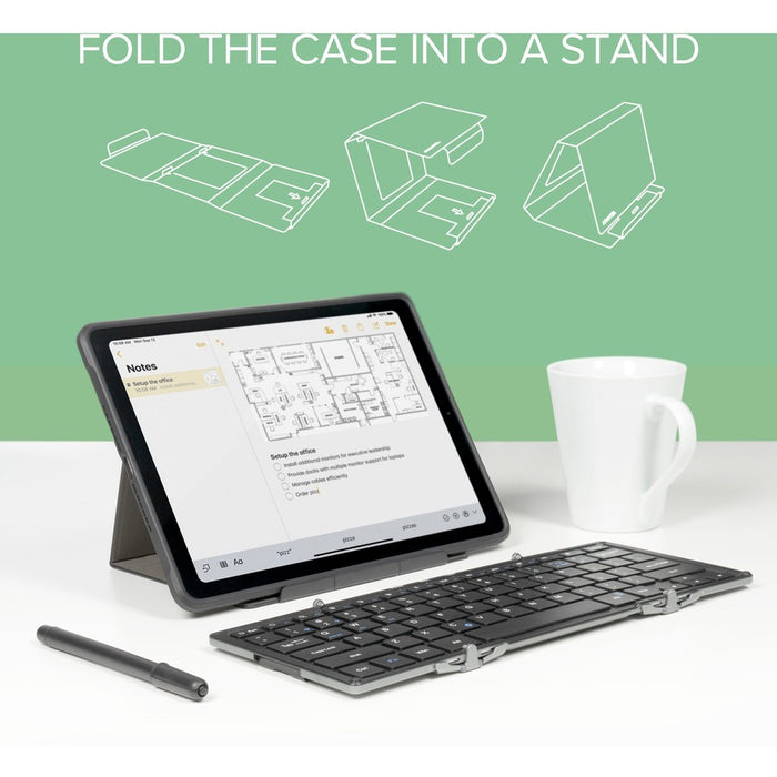 Plugable Foldable Bluetooth Keyboard Compatible with iPad, iPhones, Android, and Windows