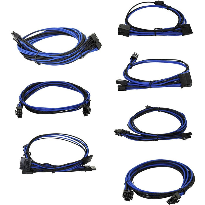EVGA 1600 G2/P2/T2 Blue/Black Power Supply Cable Set (Individually Sleeved)