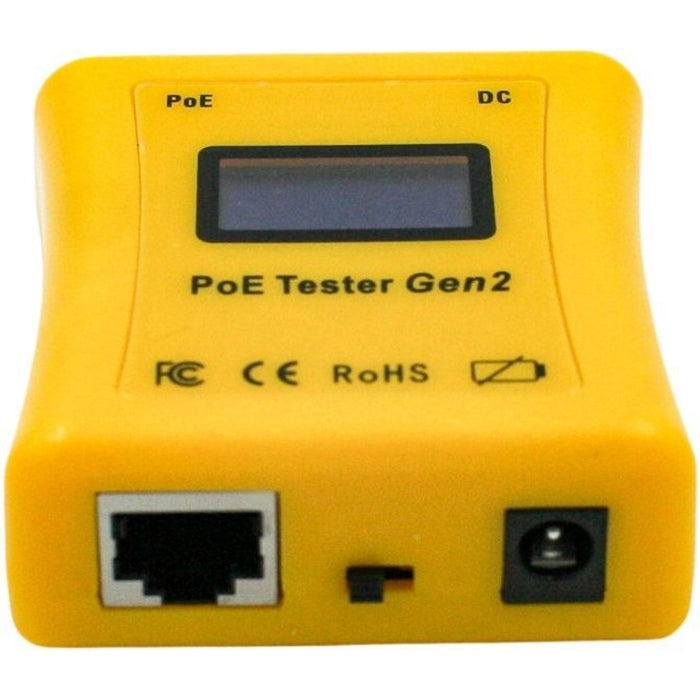VisionTek PoE In-line voltage and current tester - 802.3bt support - 3.5 to 56 volts - 280 Watts at 56V Max