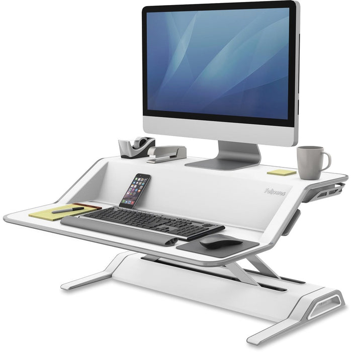Fellowes Lotus&trade; Sit-Stand Workstation - White