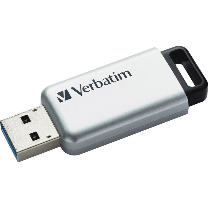 Verbatim 32GB Store 'n' Go Secure Pro USB 3.0 Flash Drive with AES 256 Hardware Encryption - Silver