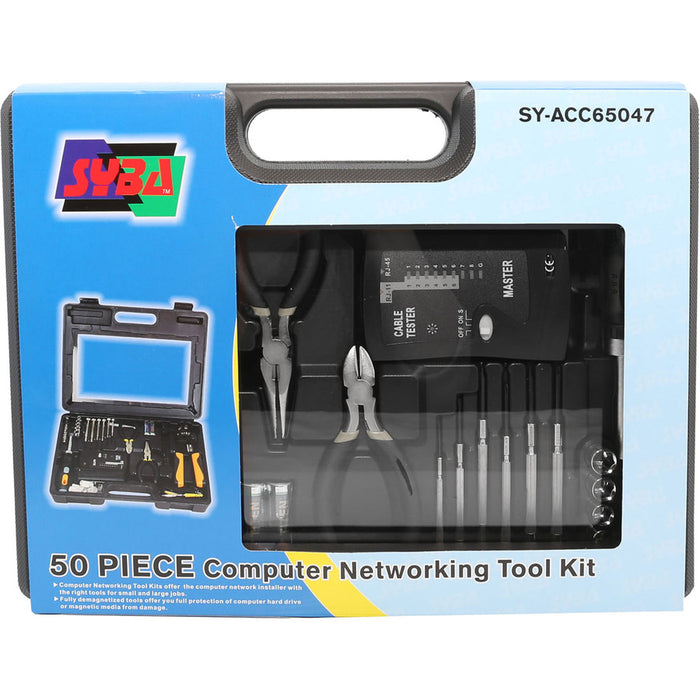 SYBA Multimedia 50 Pieces Computer and Networking Tool Kit