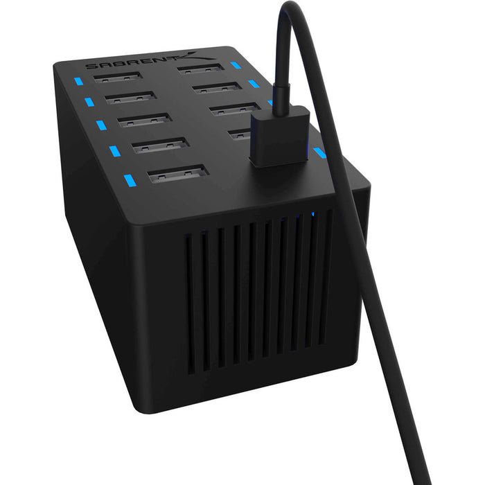 Sabrent 60 Watt (12 Amp) 10-Port Desktop USB Rapid Charger