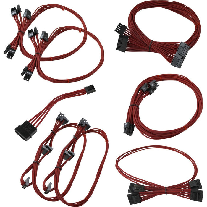 EVGA GS (550/650) Red Power Supply Cable Set (Individually Sleeved)