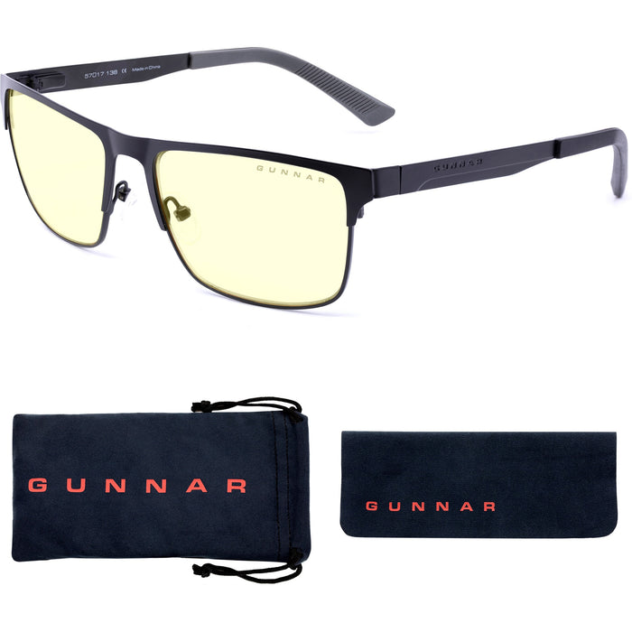 GUNNAR Gaming & Computer Glasses - Pendleton, Slate, Amber Tint