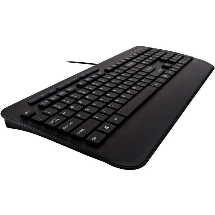 V7 Professional USB Multimedia Keyboard, Black