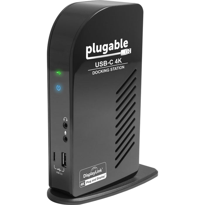 Plugable USB-C 4K Triple Display Docking Station with Charging Support for Specific USB-C and Thunderbolt 3 Windows and Mac Systems