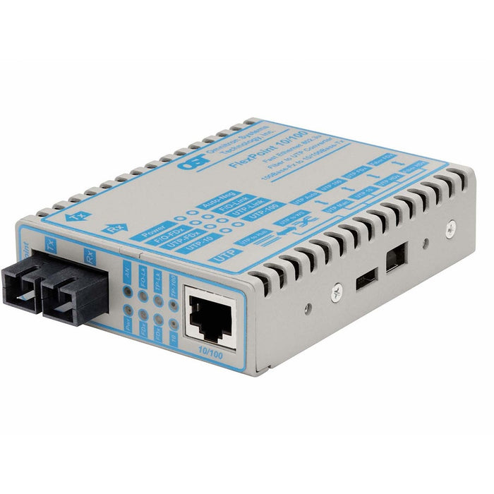 FlexPoint 10/100 Ethernet Fiber Media Converter RJ45 SC Multimode 5km
