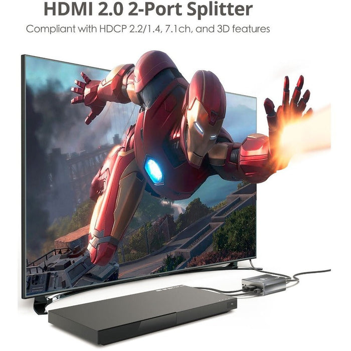 SIIG 1x2 HDMI 2.0 4K HDR Splitter with EDID