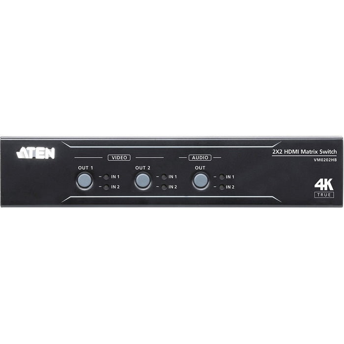 ATEN 2 x 2 True 4K HDMI Matrix Switch with Audio De-Embedder