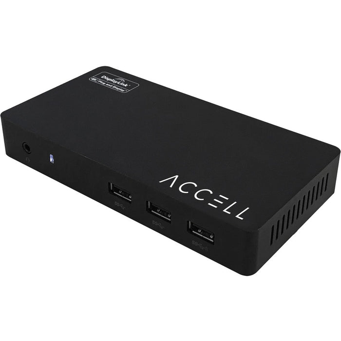 Accell USB 3.0 Full Function Docking Station - Gigabit Ethernet and 3.5mm Audio/Microphone