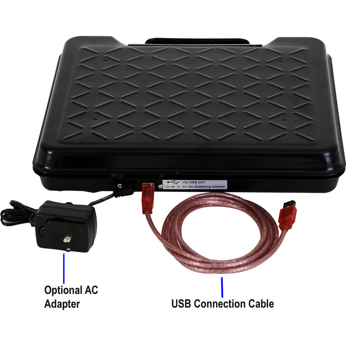 Brecknell GP250 USB Electronic General Purpose Bench Scale, 250LB Capacity, Portable, Internal Backlit Display, USB COM Port