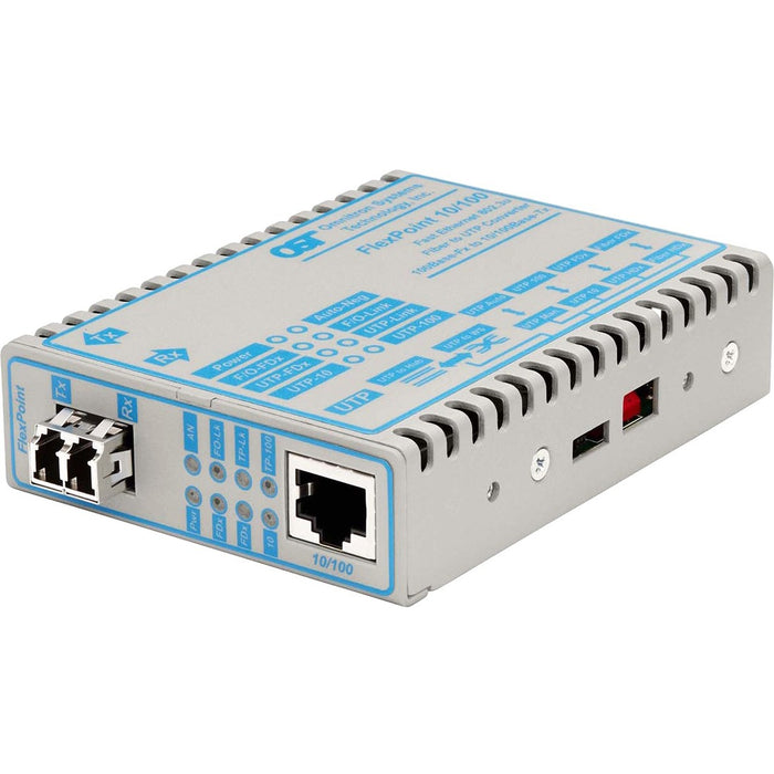 FlexPoint 10/100 Ethernet Fiber Media Converter RJ45 LC Single-Mode 30km