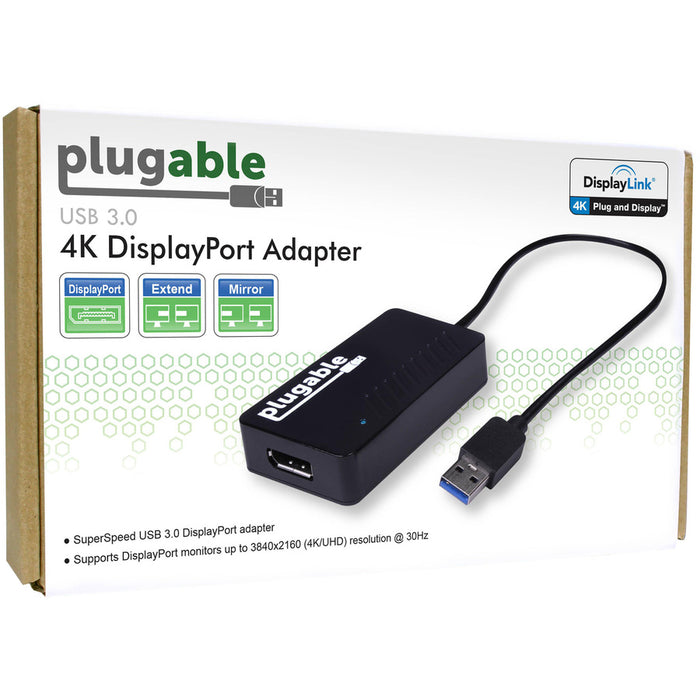 Plugable USB 3.0 to DisplayPort 4K UHD (Ultra-High-Definition)