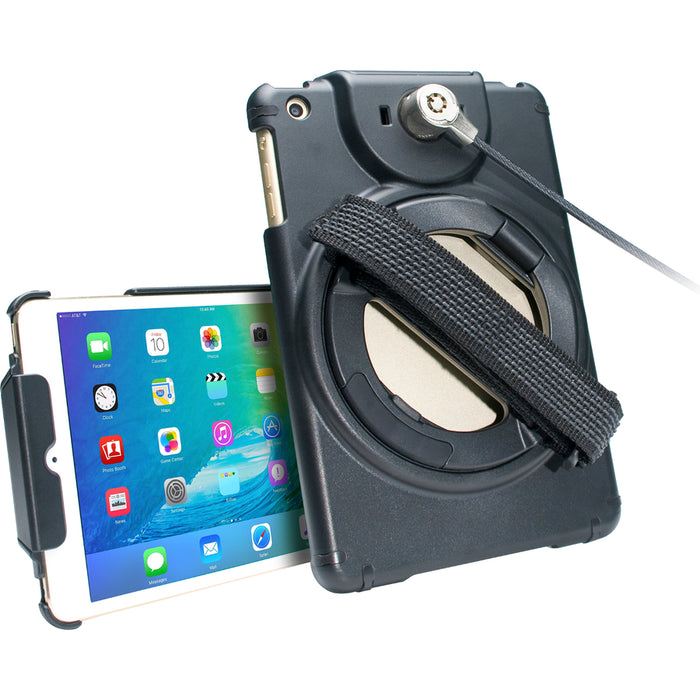 CTA Digital Anti-Theft Case with Built-In Grip Stand for iPad mini
