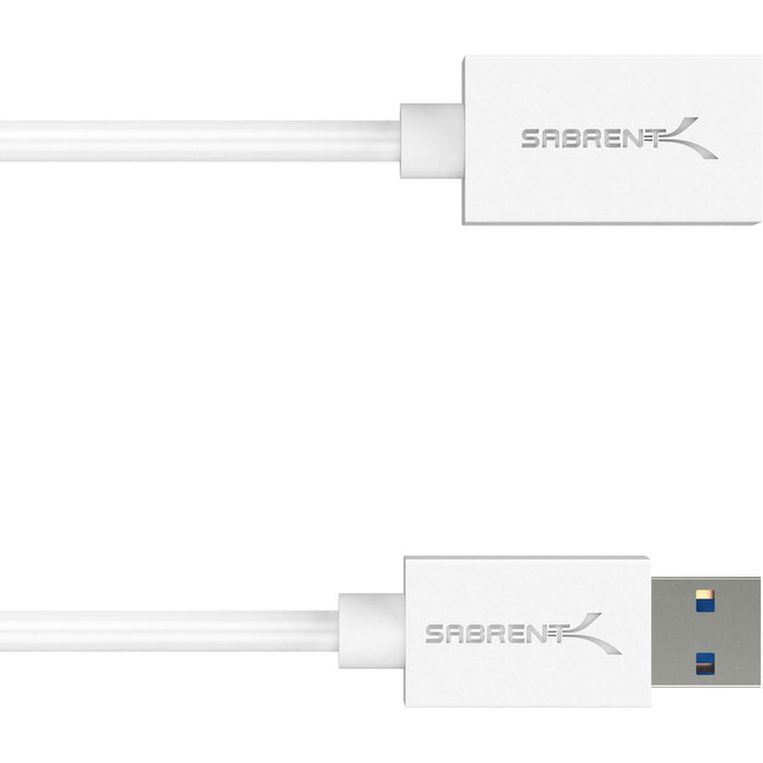 Sabrent 22AWG USB 3.0 Extension Cable - A-Male to A-Female [White] 6 Feet