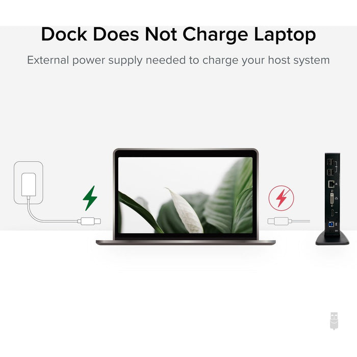Plugable USB 3.0 Universal Laptop Docking Station Dual Monitor for Windows and Mac