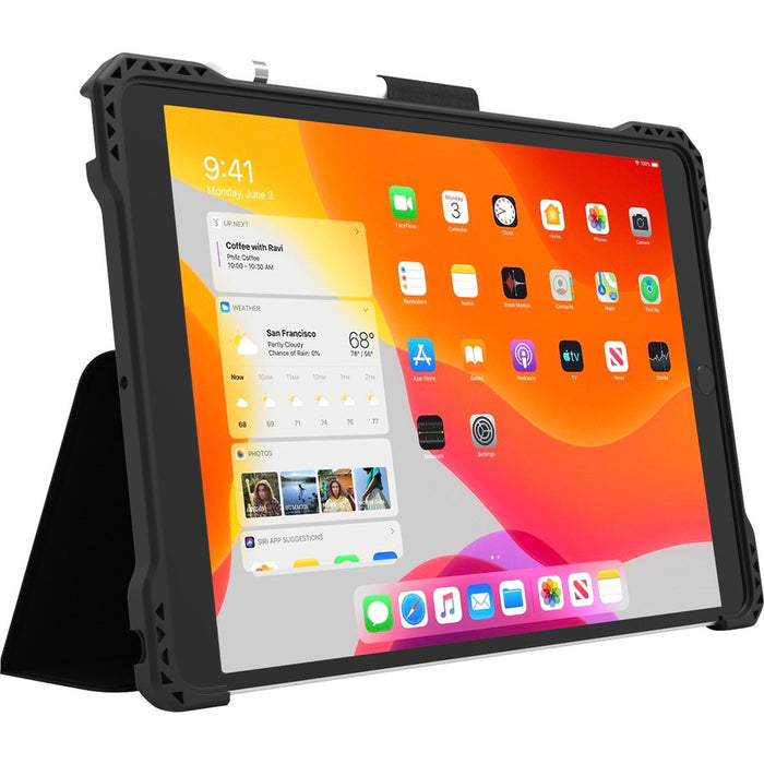 MAXCases Extreme Folio-X Rugged Carrying Case (Folio) for 10.2" Apple iPad (7th Generation) Tablet - Black, Clear