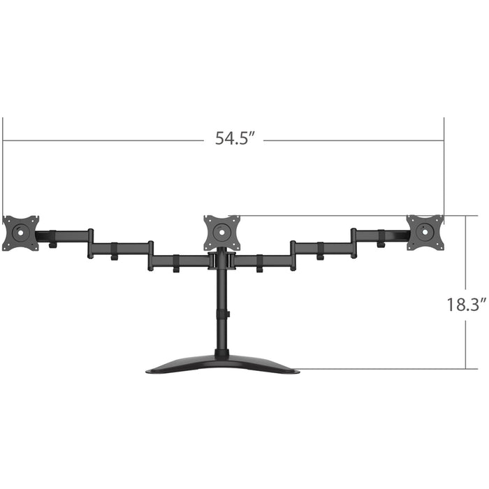 SIIG Articulated Freestanding Triple Monitor Desk Stand - 13"-27"