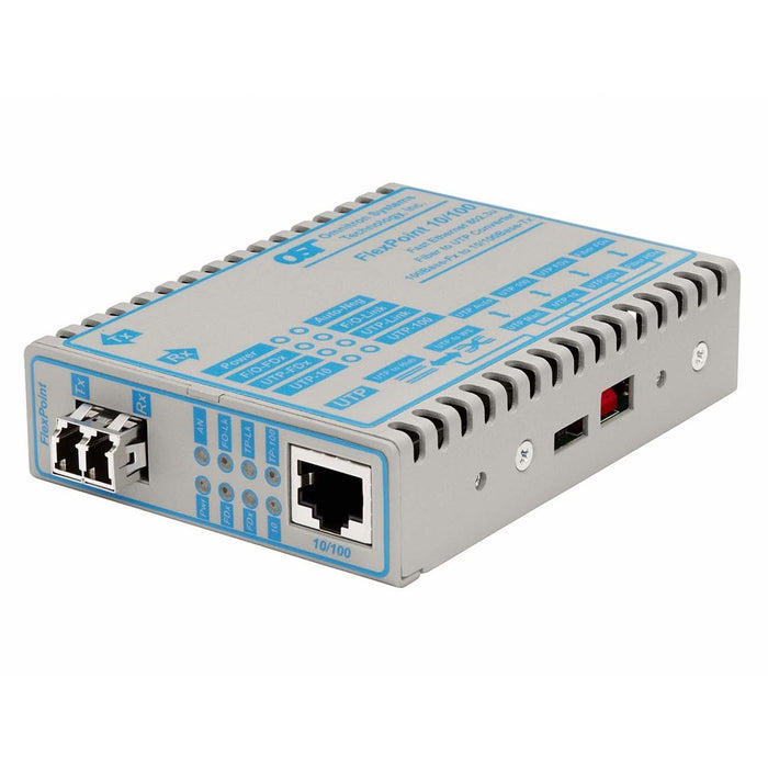 FlexPoint 10/100 Ethernet Fiber Media Converter RJ45 LC Single-Mode 30km