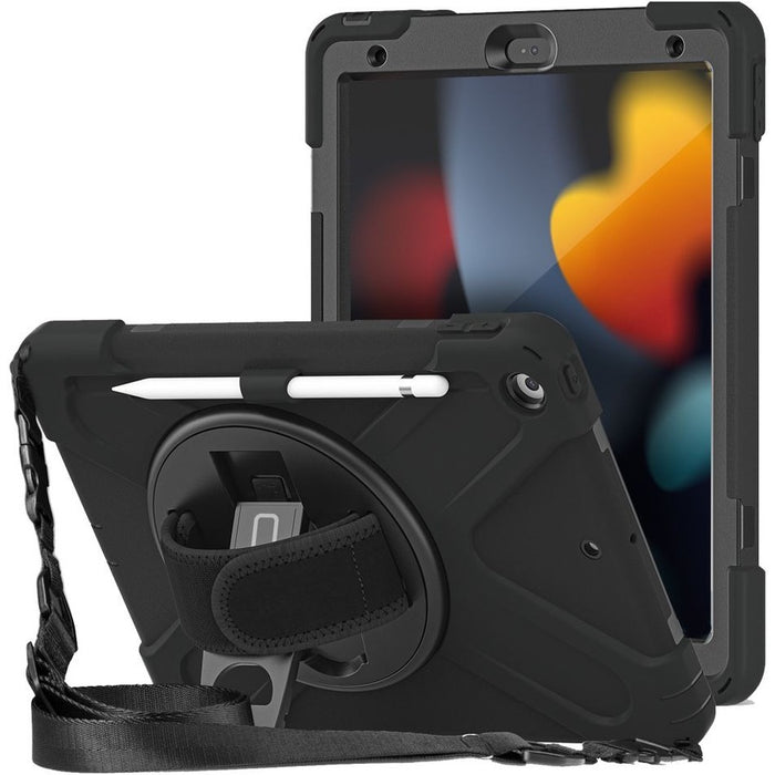 CODi Rugged Carrying Case for 10.2" Apple iPad (Gen 7, 8, 9) Tablet - Black