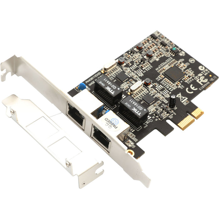 SYBA Multimedia 2 Port Gigabit Ethernet PCI-e x1 Network Card