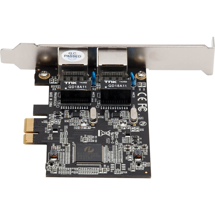 SYBA Multimedia 2 Port Gigabit Ethernet PCI-e x1 Network Card