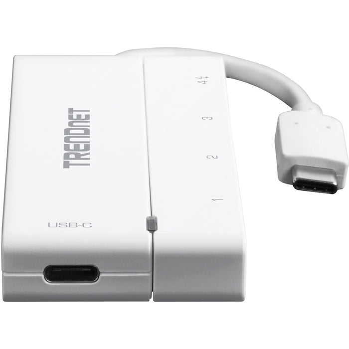 TRENDnet USB-C to 4-Port USB 3.0 Hub with Power Delivery