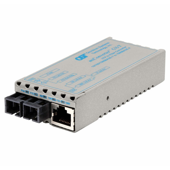 miConverter 10/100/1000 Gigabit Ethernet Fiber Media Converter RJ45 SC Single-Mode 12km