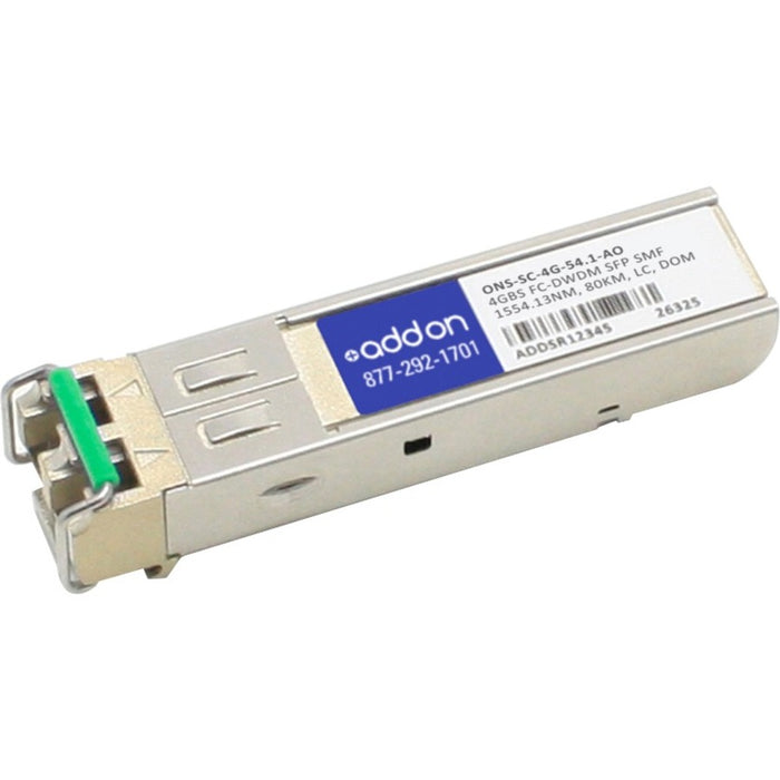 AddOn Cisco ONS ONS-SC-4G-54.1 Compatible TAA Compliant 4GBase-DWDM 100GHz SFP Transceiver (SMF, 1554.13nm, 80km, LC, DOM)
