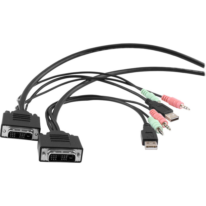 SmartAVI 2-Port DVI USB KVM with Stereo Audio